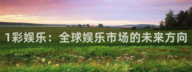 星耀国际4代理：1彩娱乐：全球娱乐市场的未来方向
